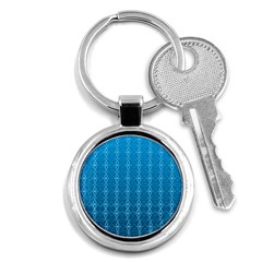 Background Texture Pattern Blue Key Chain (round) by Dutashop