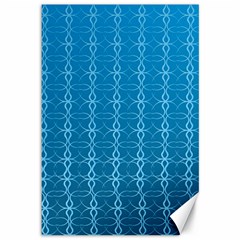 Background Texture Pattern Blue Canvas 12  X 18  by Dutashop