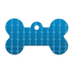 Background Texture Pattern Blue Dog Tag Bone (two Sides) by Dutashop