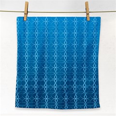 Background Texture Pattern Blue Face Towel by Dutashop