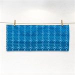 Background Texture Pattern Blue Hand Towel Front