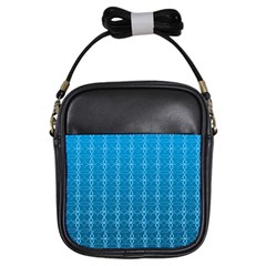 Background Texture Pattern Blue Girls Sling Bag by Dutashop