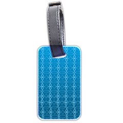 Background Texture Pattern Blue Luggage Tag (two Sides) by Dutashop