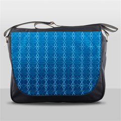 Background Texture Pattern Blue Messenger Bag