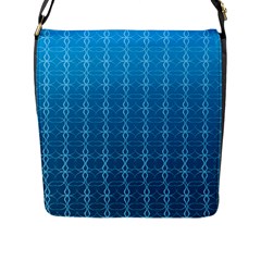 Background Texture Pattern Blue Flap Closure Messenger Bag (l) by Dutashop