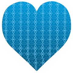 Background Texture Pattern Blue Wooden Puzzle Heart