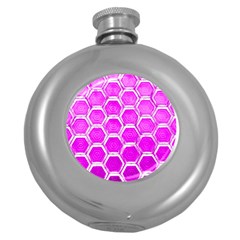 Hexagon Windows  Round Hip Flask (5 Oz) by essentialimage365