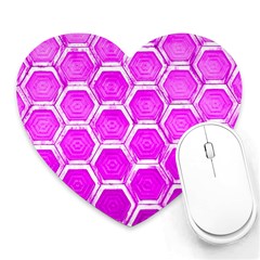 Hexagon Windows  Heart Mousepads by essentialimage365