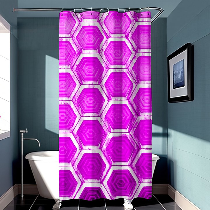 Hexagon Windows  Shower Curtain 36  x 72  (Stall) 