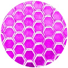 Hexagon Windows  Wooden Puzzle Round by essentialimage365