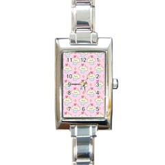 Kawaii Cupcake Rectangle Italian Charm Watch by lisamaisak