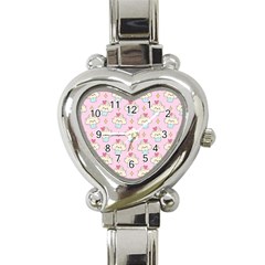 Kawaii Cupcake Heart Italian Charm Watch by lisamaisak