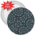 Intricate Texture Ornate Camouflage Pattern 3  Buttons (100 pack)  Front