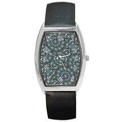 Intricate Texture Ornate Camouflage Pattern Barrel Style Metal Watch by dflcprintsclothing