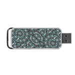 Intricate Texture Ornate Camouflage Pattern Portable USB Flash (One Side) Front