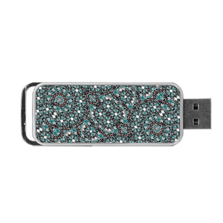 Intricate Texture Ornate Camouflage Pattern Portable USB Flash (One Side)