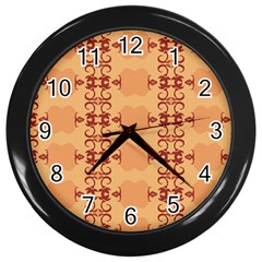 Background Wallpaper Brown Wall Clock (black) by Dutashop