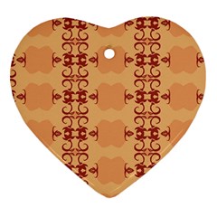 Background Wallpaper Brown Heart Ornament (two Sides)