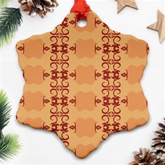 Background Wallpaper Brown Snowflake Ornament (two Sides) by Dutashop