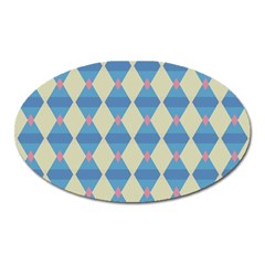 Pattern Texture Chevron Oval Magnet by Dutashop