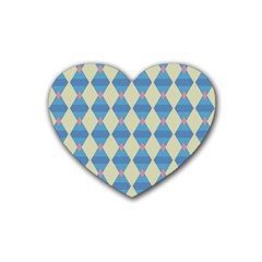 Pattern Texture Chevron Rubber Coaster (heart) 