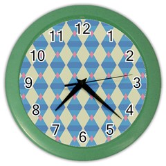 Pattern Texture Chevron Color Wall Clock by Dutashop