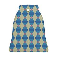 Pattern Texture Chevron Bell Ornament (two Sides) by Dutashop