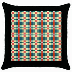 Texture Plaid Throw Pillow Case (black)