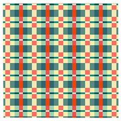 Texture Plaid Wooden Puzzle Square