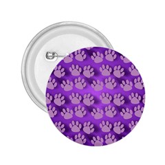 Pattern Texture Feet Dog Purple 2 25  Buttons by Dutashop