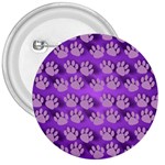 Pattern Texture Feet Dog Purple 3  Buttons Front