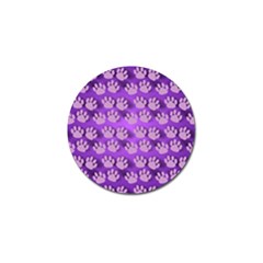 Pattern Texture Feet Dog Purple Golf Ball Marker by Dutashop