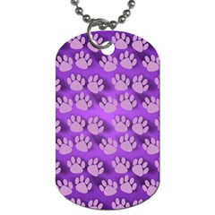 Pattern Texture Feet Dog Purple Dog Tag (two Sides) by Dutashop