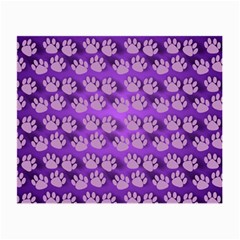 Pattern Texture Feet Dog Purple Small Glasses Cloth