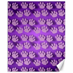 Pattern Texture Feet Dog Purple Canvas 16  X 20  by Dutashop