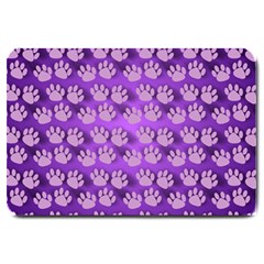 Pattern Texture Feet Dog Purple Large Doormat  by Dutashop