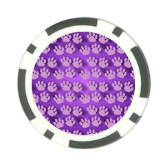 Pattern Texture Feet Dog Purple Poker Chip Card Guard by Dutashop