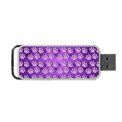 Pattern Texture Feet Dog Purple Portable Usb Flash (two Sides)