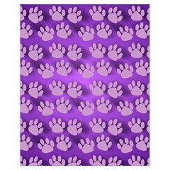 Pattern Texture Feet Dog Purple Drawstring Bag (small) by Dutashop