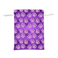 Pattern Texture Feet Dog Purple Lightweight Drawstring Pouch (s) by Dutashop