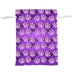 Pattern Texture Feet Dog Purple  Lightweight Drawstring Pouch (xl)