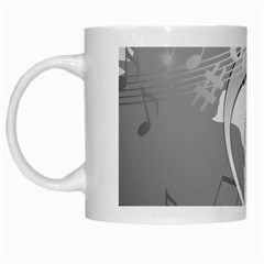 Dance Music Treble Clef Sound Girl White Mugs by Dutashop