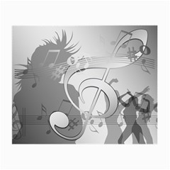 Dance Music Treble Clef Sound Girl Small Glasses Cloth by Dutashop