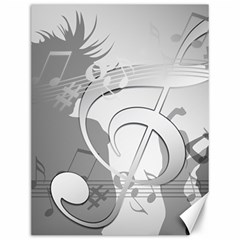 Dance Music Treble Clef Sound Girl Canvas 12  X 16  by Dutashop