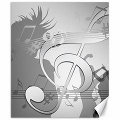 Dance Music Treble Clef Sound Girl Canvas 20  X 24  by Dutashop