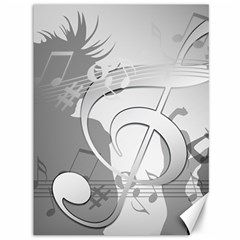 Dance Music Treble Clef Sound Girl Canvas 36  X 48  by Dutashop