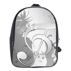 Dance Music Treble Clef Sound Girl School Bag (large) by Dutashop