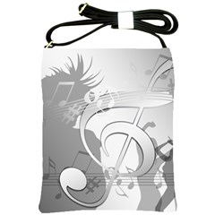 Dance Music Treble Clef Sound Girl Shoulder Sling Bag by Dutashop