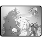 Dance Music Treble Clef Sound Girl Fleece Blanket (Large)  80 x60  Blanket Front