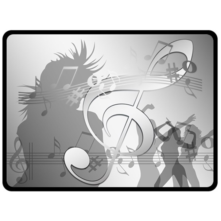 Dance Music Treble Clef Sound Girl Fleece Blanket (Large) 